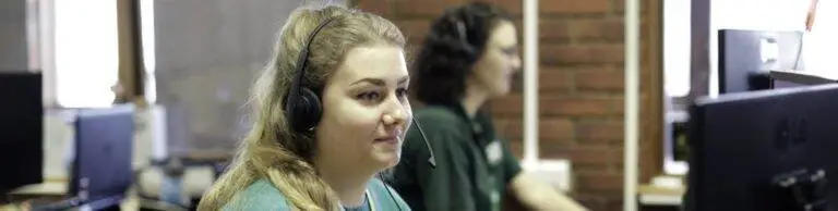 Woodgreen staff in the call centre helping customers over the phone