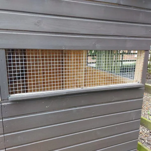 Ventilation on a shed for rabbits