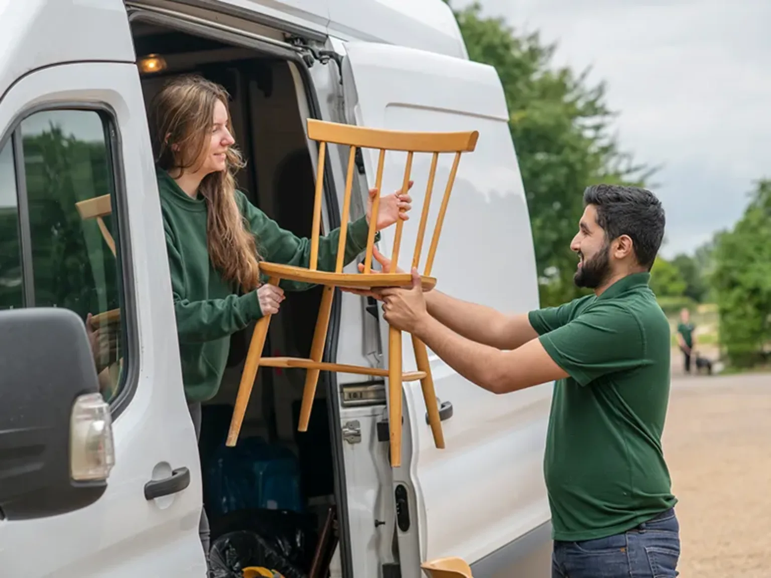 Woodgreen staff moving furniture